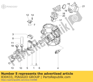 aprilia 830433 o-ring - Lato superiore