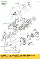 132160895, Kawasaki, 01 gear-comp, embrague unidireccional, 6 kawasaki  400 2018 2019 2020 2021, Nuevo