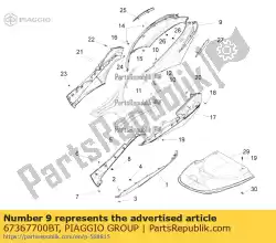 Aqui você pode pedir o lh painel lateral em Piaggio Group , com o número da peça 67367700BT: