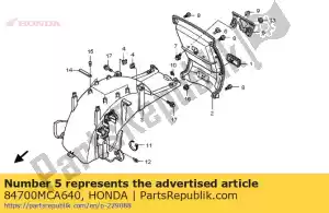 Honda 84700MCA640 bracket, number plate - Bottom side