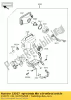 230071138, Kawasaki, lens-comp, latarka czo?owa klf300-a1 kawasaki klf 300 2000 2001 2002 2003 2004 2005 2006, Nowy