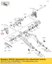 Here you can order the nut,flanged,20mm from Kawasaki, with part number 920151724: