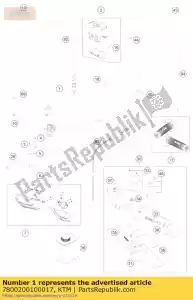 ktm 7800200100017 stuur d = 28mm - Onderkant