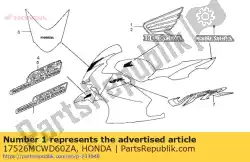 Aquí puede pedir marca, r. Tanque de combustible * tipo1 de Honda , con el número de pieza 17526MCWD60ZA: