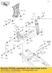 kawasaki 921542811 01 bolt,flanged,12x110 - Bottom side