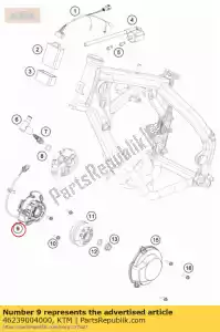 ktm 46239004000 estator - Lado inferior