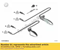 Here you can order the repair plug, 2-pin from BMW, with part number 83300402338: