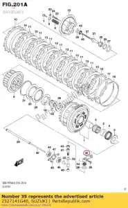 Suzuki 2327141G40 braccio, rilascio frizione - Il fondo