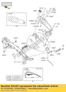 kawasaki 921920668 tubo, respiradero vn1700b9f - Lado inferior