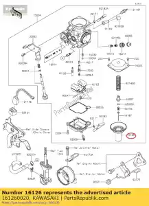 Kawasaki 161260020 valve - Bottom side