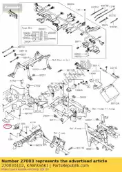 Ici, vous pouvez commander le corne, corne kvf750gff auprès de Kawasaki , avec le numéro de pièce 270030102: