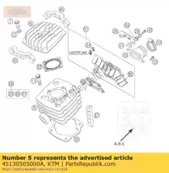 Aqui você pode pedir o cilindro 39,5mm a 50 2002 em KTM , com o número da peça 45130505000A: