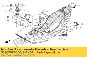 Honda 55105GK8000 cap assy., huile - La partie au fond