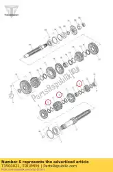 Ici, vous pouvez commander le circlip auprès de Triumph , avec le numéro de pièce T3500021: