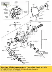 Qui puoi ordinare spessore, t = 1,0 zg1400a8f da Kawasaki , con numero parte 921800234: