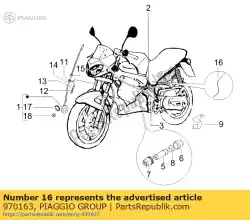 Aquí puede pedir transmisión de Piaggio Group , con el número de pieza 970163: