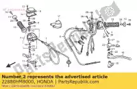 22880HM8000, Honda, kabel, wspomaganie cofania honda trx 250 2001 2002 2003 2004 2005, Nowy