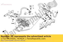 Here you can order the hose,return fuel from Honda, with part number 17527MCA000: