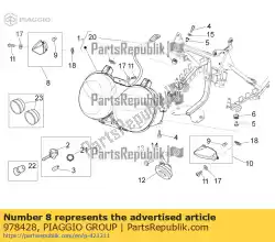 Ici, vous pouvez commander le clignotant avant droit auprès de Piaggio Group , avec le numéro de pièce 978428: