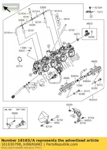 Kawasaki 161630798 acelerador - Lado inferior