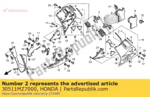 Honda 30511MZ7000 zosta?, r. ?rodkowa maska - Dół