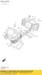 Here you can order the cylinder,rear from Suzuki, with part number 1122106J000F0: