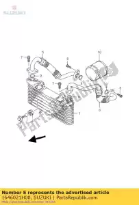 suzuki 1646021H00 comp tuyau, huile c - La partie au fond