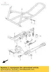 Here you can order the stand comp,prop from Suzuki, with part number 4231033E10:
