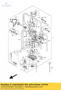 Suzuki 1355535G00 válvula flutuante - Lado inferior