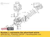 AP8106790, Piaggio Group, Luchtinlaat unie aprilia  mx rs 125 1999 2000 2001 2002 2003 2004 2005 2006 2007 2008 2009 2010, Nieuw