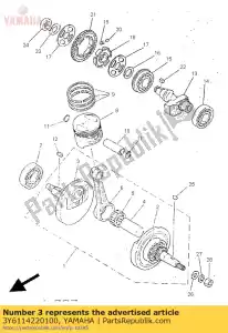 Yamaha 3Y6114220100 manivela 2 - Lado inferior