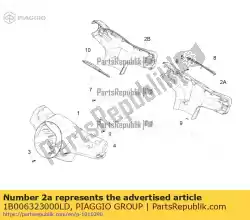 Here you can order the rear handlebars cover from Piaggio Group, with part number 1B006323000LD: