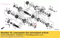 91011HN2004, Honda, Bearing, radial ball, (ko honda vtx  s vt cx cxa fury trx500fa fourtrax foreman trx400fw trx450fe es vtx1300s foretrax rubicon rubican vt1300cx vt1300cxa trx500fpa wp crf450l 1300 500 400 450 , New