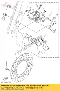 yamaha 9014910804 schroef - Onderkant