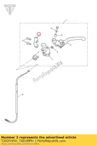 triumph T2025450 clamp, clutch lever brkt - Bottom side