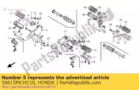 50615MCHC10, Honda, plaat, r stap vasthouden honda vtx  c1 c vtx1800c vtx1800c1 1800 , Nieuw