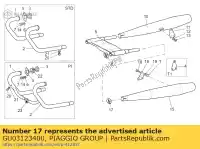 GU03123400, Piaggio Group, Braçadeira de mangueira moto-guzzi california california ev ev touring pi california ev v california jackal california special california special sport california special sport al pi california stone california stone metal pi 1100 1997 1999 2001 2002, Novo