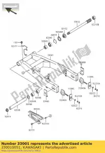 Kawasaki 330010051 braço-comp-swing - Lado inferior