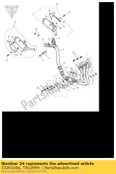 Aqui você pode pedir o finalizador, silenciador, lhs em Triumph , com o número da peça T2201066: