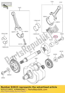 Kawasaki 920221905 washer - Bottom side