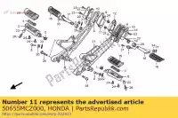 50655MCZ000, Honda, plate, r. step guard honda cb 900 2002 2003 2004 2005, New
