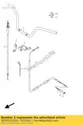 Here you can order the cable assy,thro from Suzuki, with part number 5830031G00: