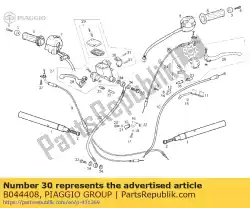 Ici, vous pouvez commander le boulon en u auprès de Piaggio Group , avec le numéro de pièce B044408: