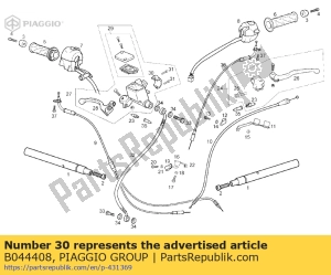 aprilia B044408 parafuso em u - Lado inferior