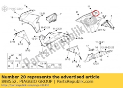 Aprilia 898552, Adesivo lh rsv4, OEM: Aprilia 898552