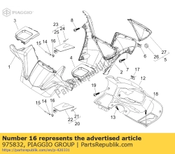 Aprilia 975832, Plate, OEM: Aprilia 975832