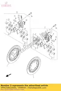 yamaha 5PW258020000 piston assy, caliper - Bottom side