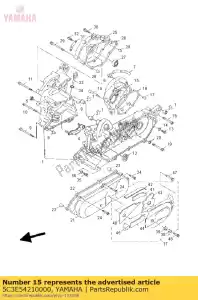 yamaha 5C3E54210000 pokrywa skrzyni korbowej 2 - Dół