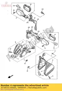 Yamaha 3CV833130000 guarnizione, lente lampeggiante - Il fondo