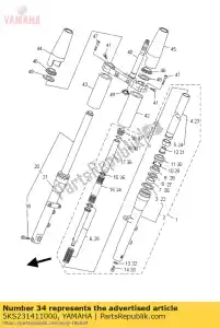 yamaha 5KS231411000 spr??yna, przedni widelec - Dół